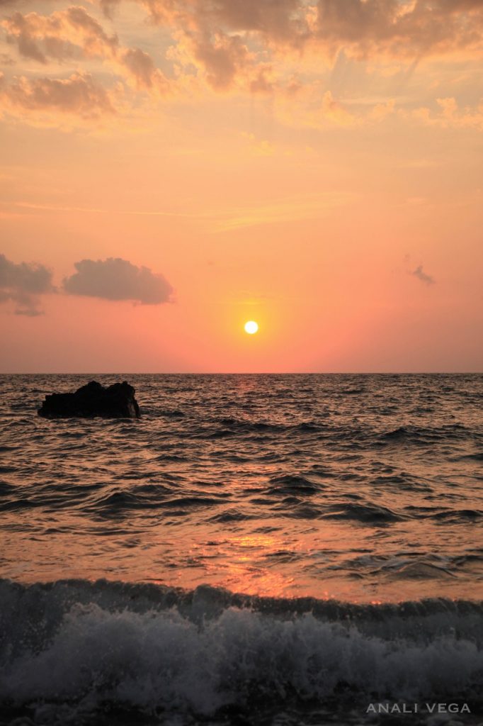 sunset katharos beach