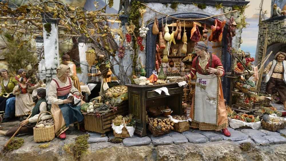 scena vita quotidiana presepe napoletano